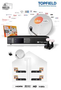 Full HD satelitní komplet Topfield TF 2060 - CS link - 4 TV