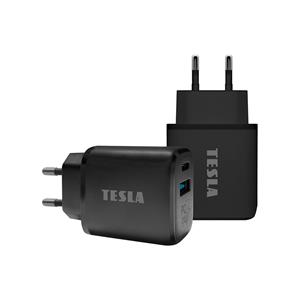 TESLA Power Charger T220 - duální rychlonabíječka 25 W PD 3.0/PPS (černá)