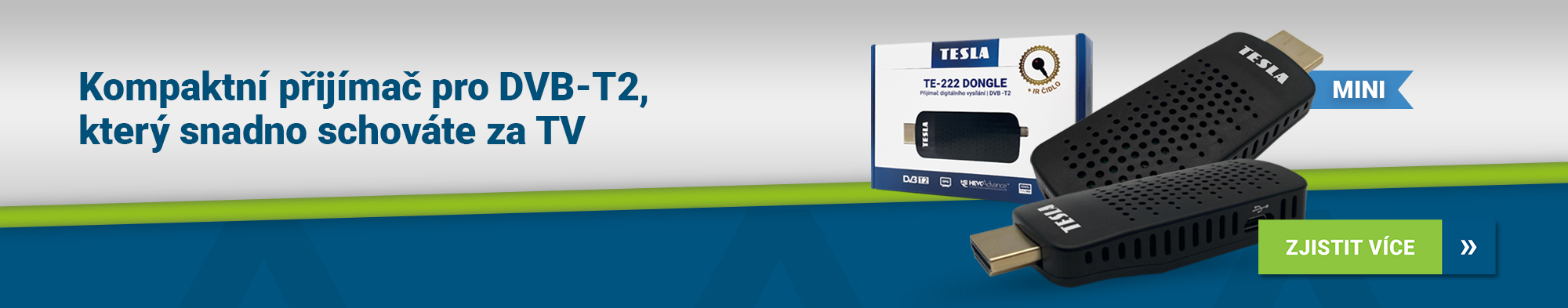 TESLA TE-222 Dongle - set-top box DVB-T2 (H.265/HEVC)