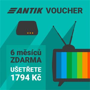 Voucher Antik TV na 6 měsíců ZDARMA
