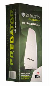 Zircon Predator aktivní venkovní anténa pro příjem DVB-T s LTE, FM a DAB